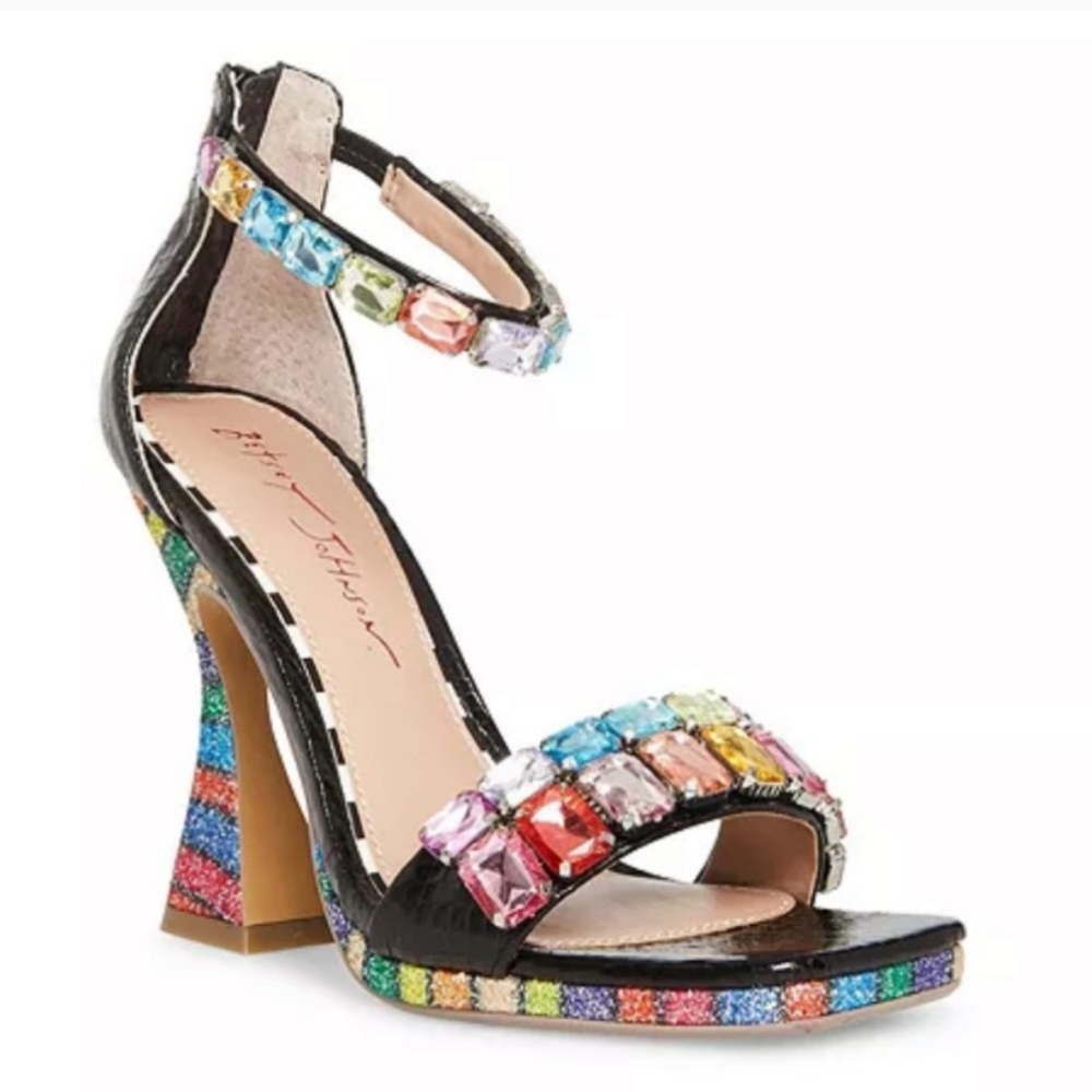 Betsey Johnson Emani High Heel Sandals Black - Picture 1 of 8
